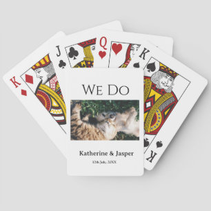 We do wedding engagement pet name photo date coupl playing cards