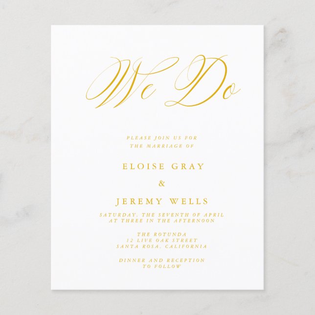 We Do Wedding Invitation (Front)
