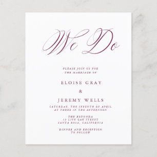 We Do Wedding Invitation