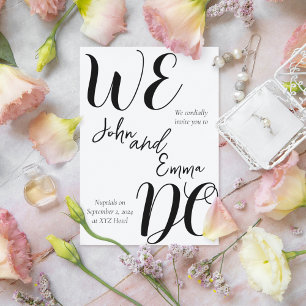 WE DO Wedding  Invitation