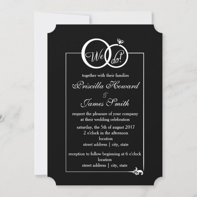 We Do Wedding Invitation (Front)