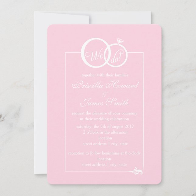 We Do Wedding Invitation (Front)