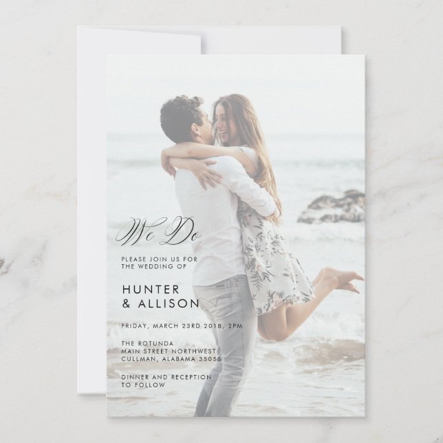 We Do Wedding Photo Invitation (Front)