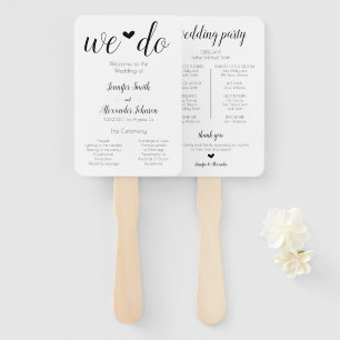 We do wedding program hand fan