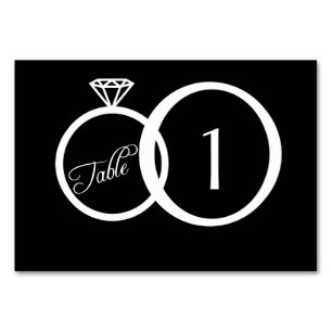 We Do Wedding Table Number Card