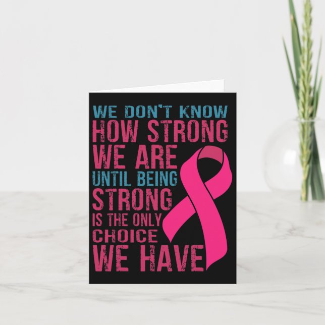 We Don't Know How Strong We Are  Card (Front)