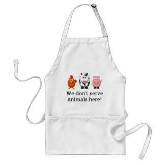 We Don't Serve Animals Cute Vegetarian Vegan Apron