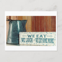 We Eat We Laugh We Eat Some More Gather Postcard