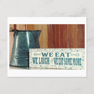 We Eat We Laugh We Eat Some More Gather Postcard