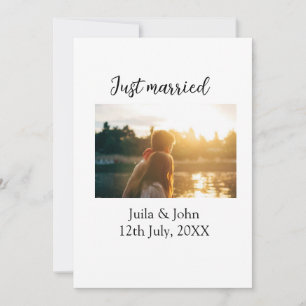 We eloped add couple name city, date just married announcement