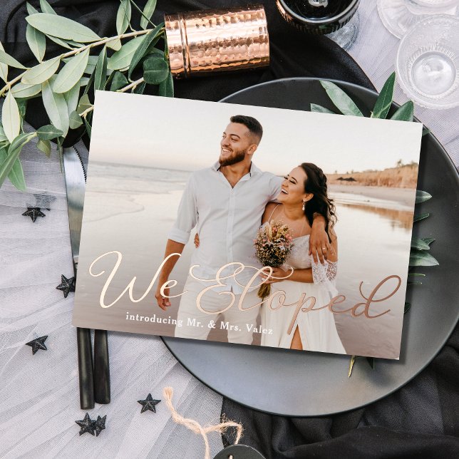 We Eloped Announcement Real Foil Headline (Creator Uploaded)