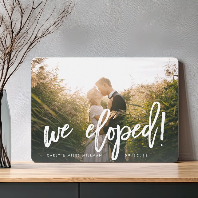 We Eloped | Brush Lettered Wedding Announcement (Creator Uploaded)
