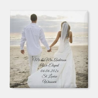 We Eloped card Magnet Popular Photo collage 