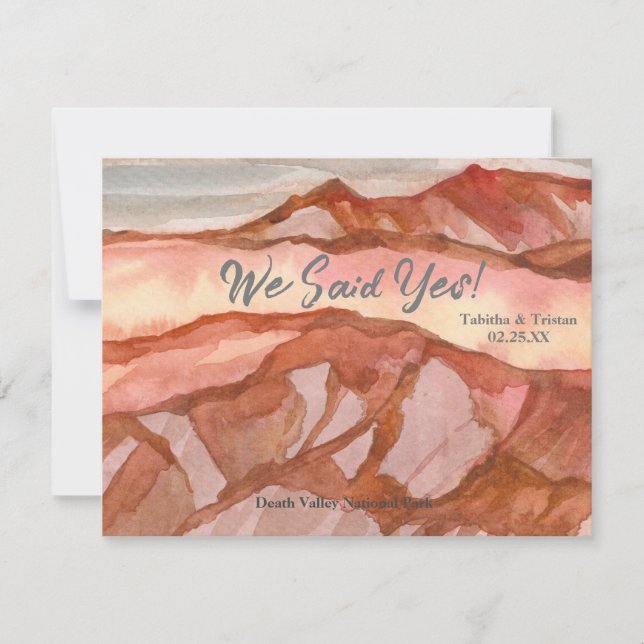 We Eloped Death Valley Outdoor Adventure Announcement (Front)