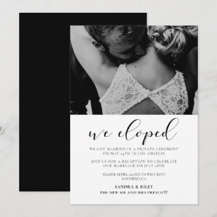 We Eloped Elegant Elopement Announcement