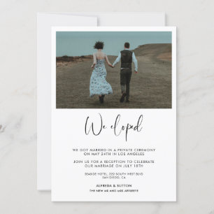 We eloped Elegant & modern wedding announcement