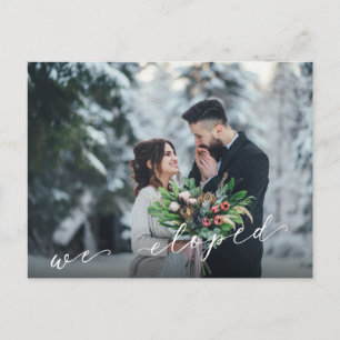 We Eloped Elopement Wedding Announcement Postcard