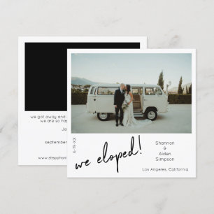 We Eloped Instant Photo Announcement
