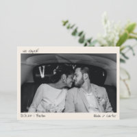 We Eloped Ivory Black White Photo Minimalist Chic