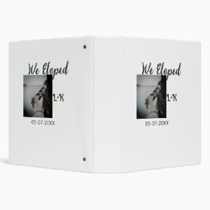 We eloped just married add photo name letter date binder