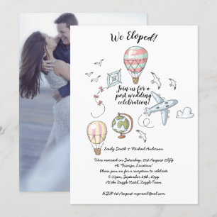 We Eloped - Wedding Celebration Invites with Photo