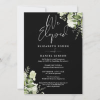 We Eloped Wedding Vows Greenery Party