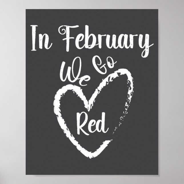 We February Go Red Heart Disease Poster (Front)