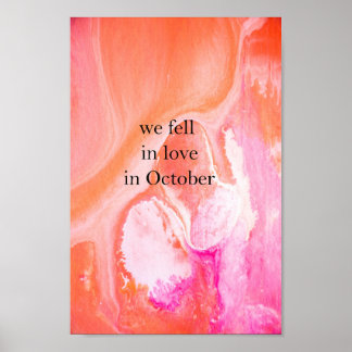 We fell in love in October Poster