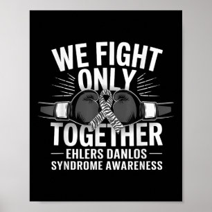We Fight Only Together Boxing Glove Zebra Eds Awar Poster