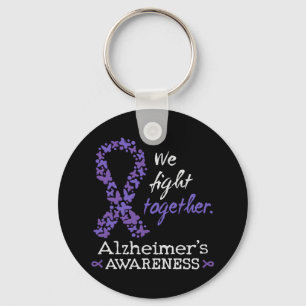 We fight together - Alzheimer awareness Keychain
