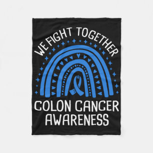 We Fight Together Colon Cancer Awareness Long Slee Fleece Blanket