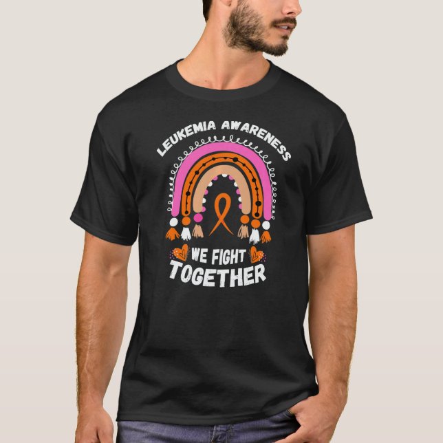 We Fight Together Leukemia Awareness Bohemian Rain T-Shirt (Front)