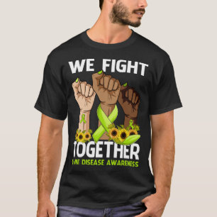 We Fight Together LYME DISEASE AWARENESS Sunflower T-Shirt