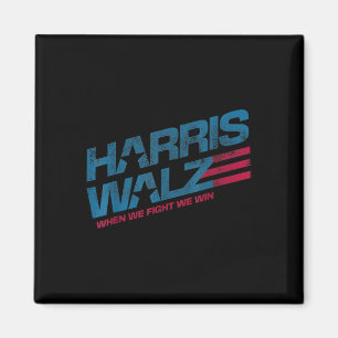 We Fight We Win Kamala Harris Cat Lady Boho Magnet