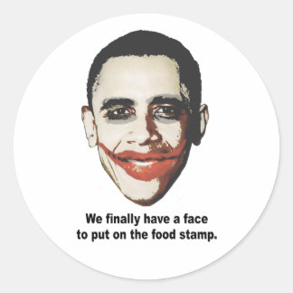 We finally have a face to put on the food stamp classic round sticker