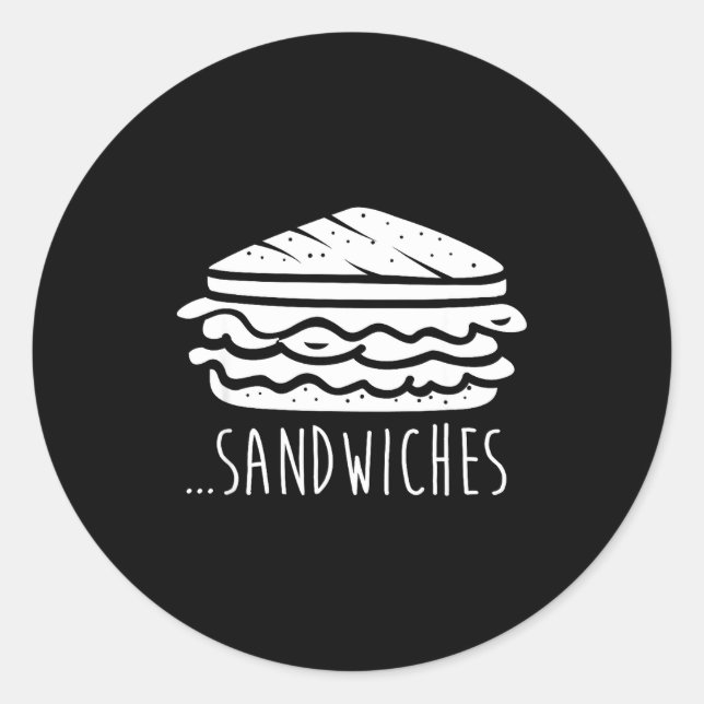 We Finish Each Other's Sandwiches Funny Matching  Classic Round Sticker (Front)