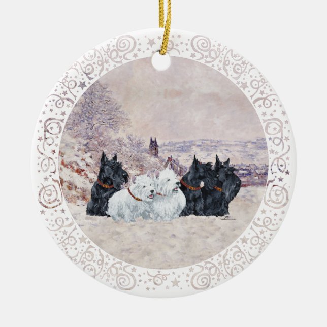 We Five Winter Ceramic Ornament (Front)