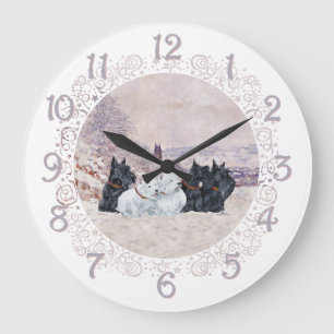 We Five Winter Large Clock