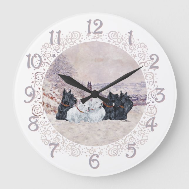We Five Winter Large Clock (Front)