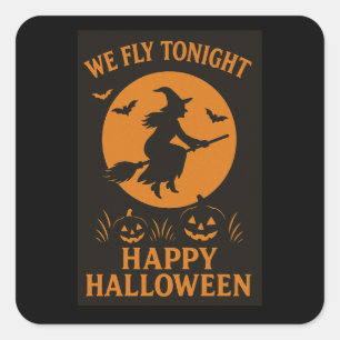 We Fly Tonight Halloween Holiday Stickers