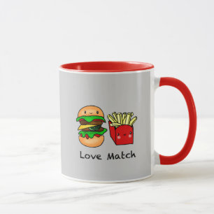 We go together like burger and fries personalized mug