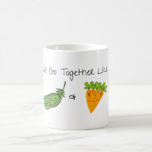 "We Go Together" Peas & Carrots mug