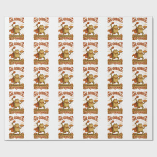 We Gobble at Dawn Thanksgiving Frog Funny Turkey Wrapping Paper
