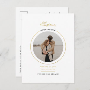 We Got Engaged Photo Engagement Party Invitation Postcard
