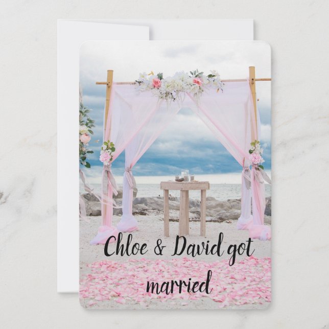 We got married! Announcement of marriage (Front)