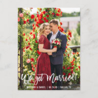 We Got Married Couple Photo Brush Script