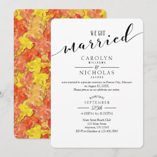 We Got Married Fall Autumn Wedding Party Invitation