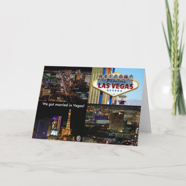 We got married in Vegas! card (Front)