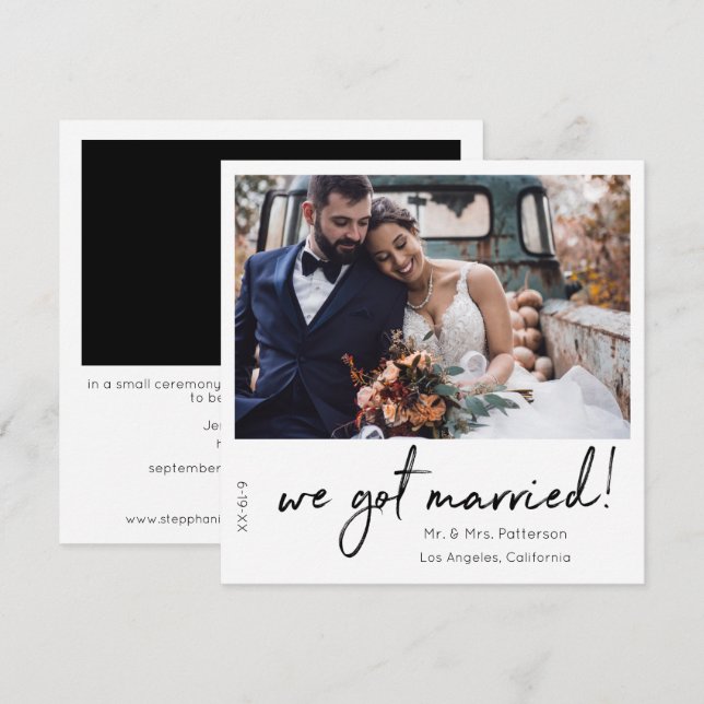 We Got Married Instant Photo Announcement (Front/Back)