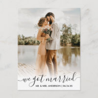 We Got Married Modern Trendy Script Overlay